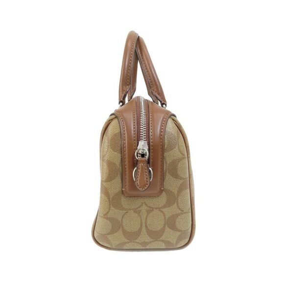 Pre Loved Coach Mini Satchel Rainbow Style Women Beige Handbags - Picture 3 of 8